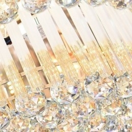 Designer Touch Decorative Contemporary Flush Mount Crystal Ceiling Light Luxury Round Lighting