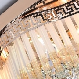 Designer Touch Decorative Contemporary Flush Mount Crystal Ceiling Light Luxury Round Lighting