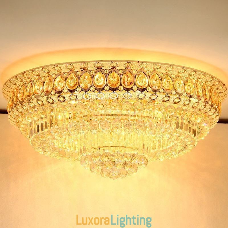 Designer Touch Decorative Flush Mount Crystal Modern Simple Ceiling Light Creative Round lighting