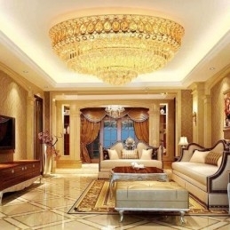 Designer Touch Decorative Flush Mount Crystal Modern Simple Ceiling Light Creative Round lighting