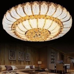 Designer Touch Decorative Contemporary Simple Flush Mount Crystal Ceiling Light Round