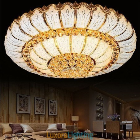Designer Touch Decorative Contemporary Simple Flush Mount Crystal Ceiling Light Round