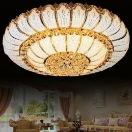 Designer Touch Decorative Contemporary Simple Flush Mount Crystal Ceiling Light Round