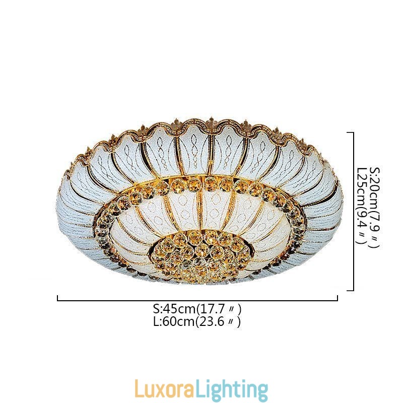 Designer Touch Decorative Contemporary Simple Flush Mount Crystal Ceiling Light Round