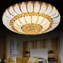 Designer Touch Decorative Contemporary Simple Flush Mount Crystal Ceiling Light Round