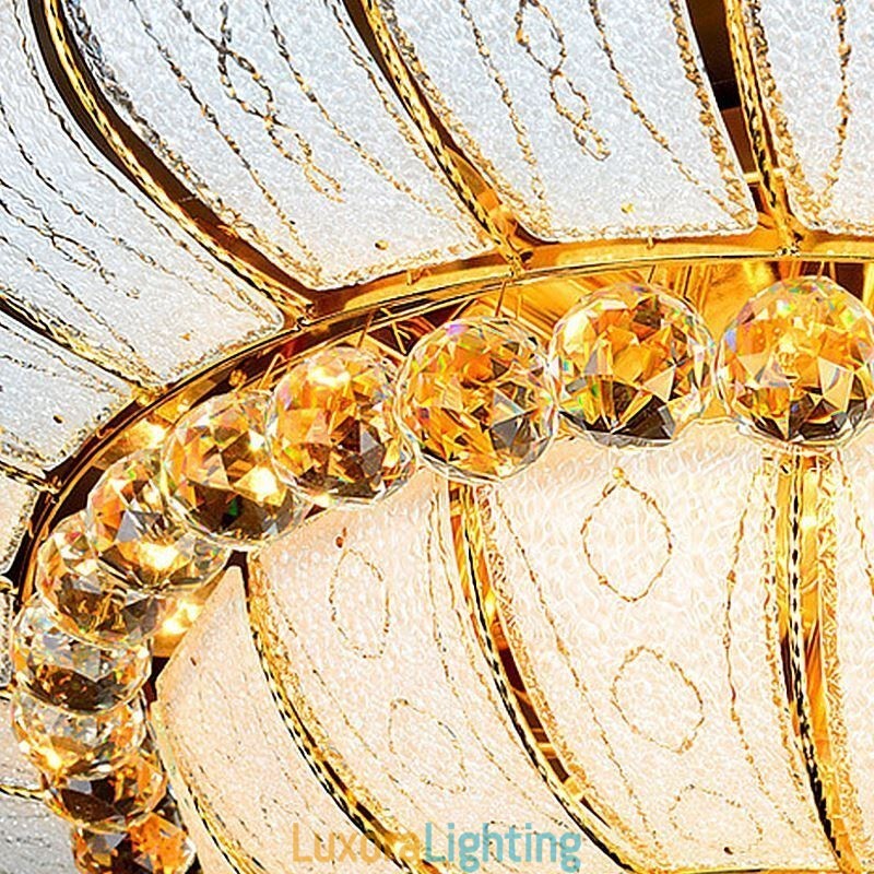 Designer Touch Decorative Contemporary Simple Flush Mount Crystal Ceiling Light Round