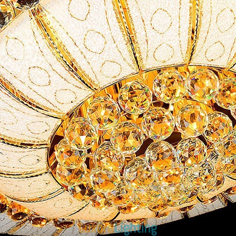 Designer Touch Decorative Contemporary Simple Flush Mount Crystal Ceiling Light Round