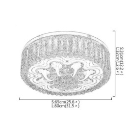 Designer Touch Decorative Graceful Flush Mounted Light Gold Crystal Ceiling Light