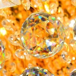 Designer Touch Decorative Graceful Flush Mounted Light Gold Crystal Ceiling Light