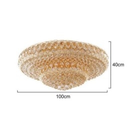 Designer Touch Decorative Luxury Crystal Ceiling Light European Round Flush Mounted Lighting