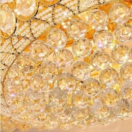Designer Touch Decorative Luxury Crystal Ceiling Light European Round Flush Mounted Lighting