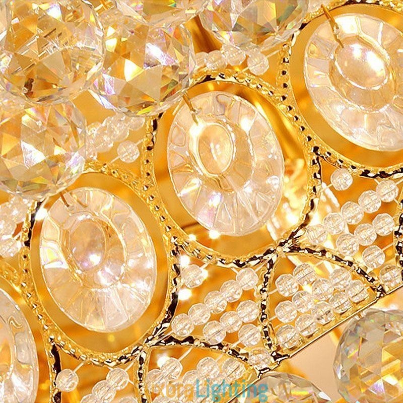 Designer Touch Decorative Luxury Crystal Ceiling Light European Round Flush Mounted Lighting