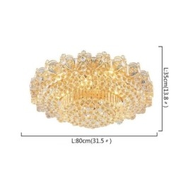 Designer Touch Decorative European Flush Mount Crystal Ceiling Light