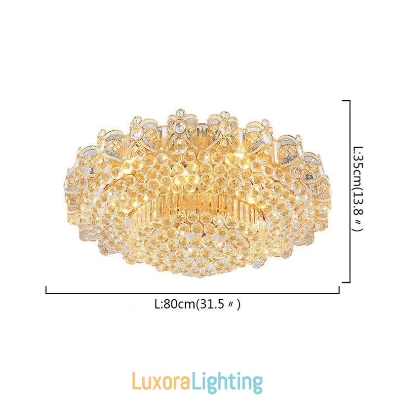 Designer Touch Decorative European Flush Mount Crystal Ceiling Light