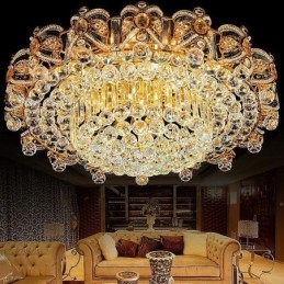 Designer Touch Decorative European Flush Mount Crystal Ceiling Light