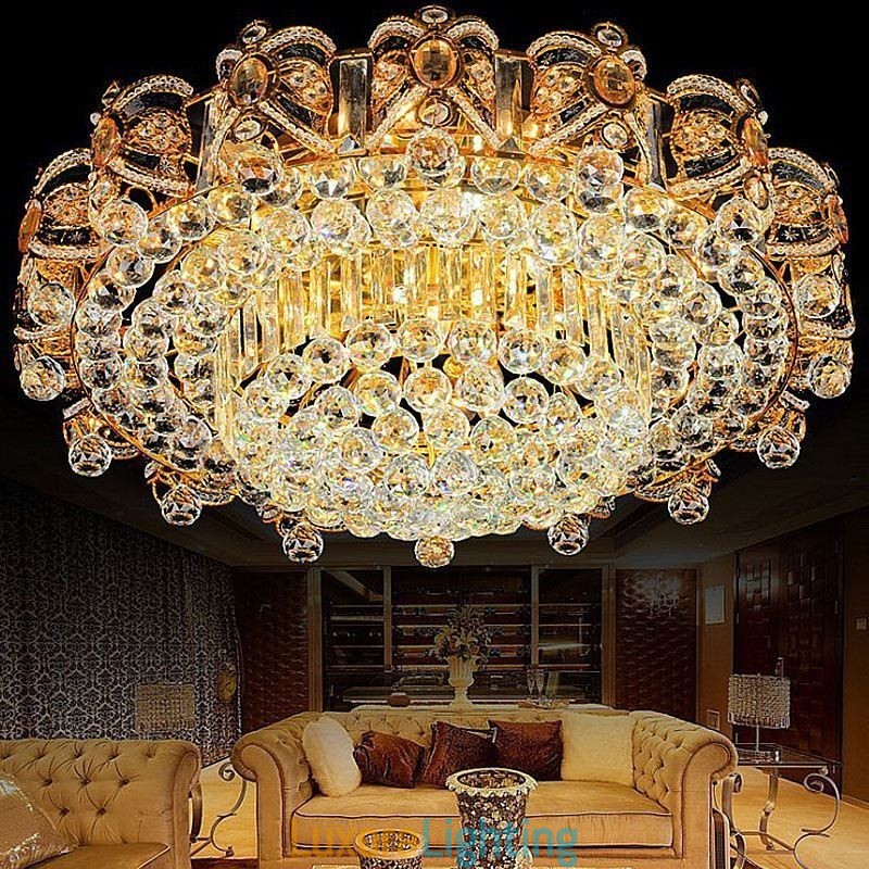 Designer Touch Decorative European Flush Mount Crystal Ceiling Light