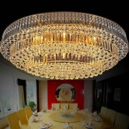 Designer Touch Decorative Flush Mount Crystal Ceiling Light European Oval Light