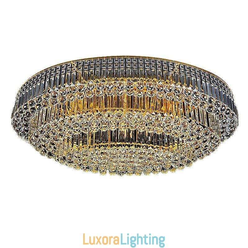 Designer Touch Decorative Flush Mount Crystal Ceiling Light European Oval Light