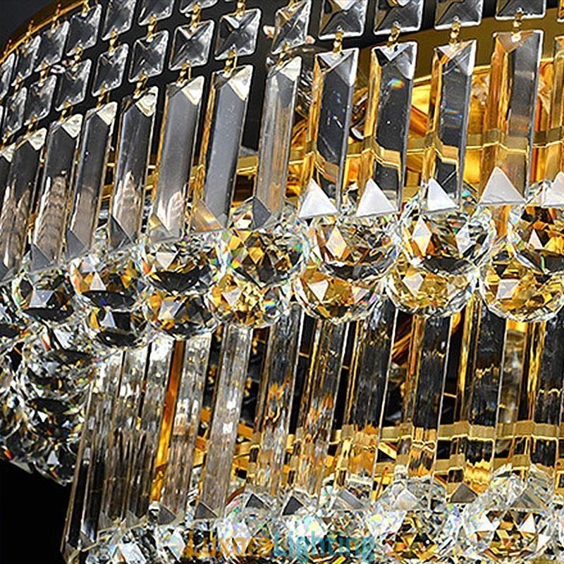 Designer Touch Decorative Flush Mount Crystal Ceiling Light European Oval Light