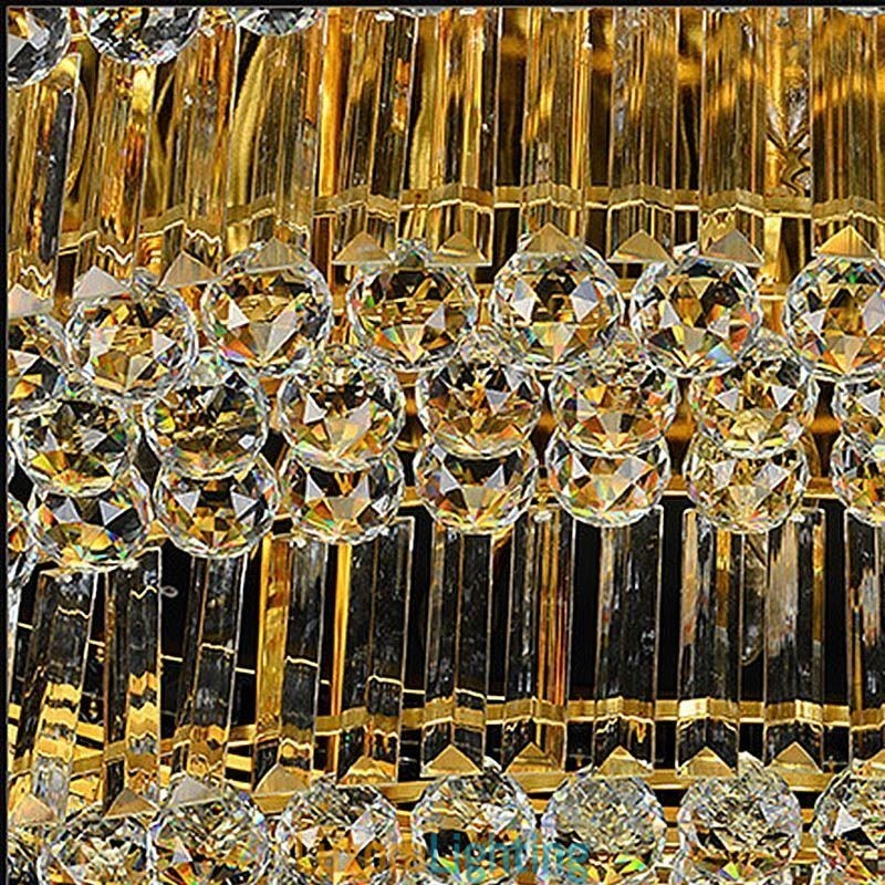 Designer Touch Decorative Flush Mount Crystal Ceiling Light European Oval Light