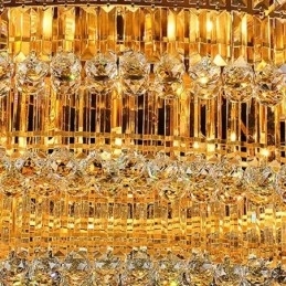 Designer Touch Decorative Flush Mount Crystal Ceiling Light European Oval Light