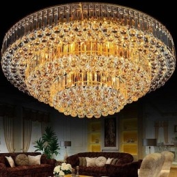 Designer Touch Decorative Flush Mount Crystal Ceiling Light European Round Lighting