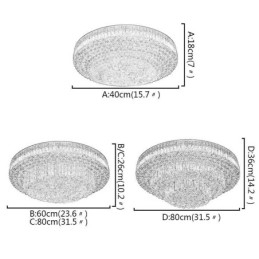 Designer Touch Decorative Flush Mount Crystal Ceiling Light European Round Lighting
