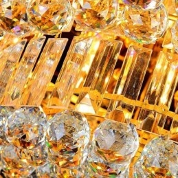 Designer Touch Decorative Flush Mount Crystal Ceiling Light European Round Lighting