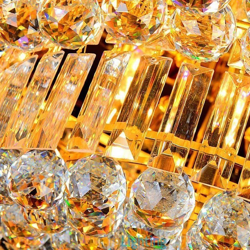 Designer Touch Decorative Flush Mount Crystal Ceiling Light European Round Lighting