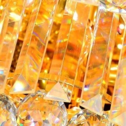 Designer Touch Decorative Flush Mount Crystal Ceiling Light European Round Lighting