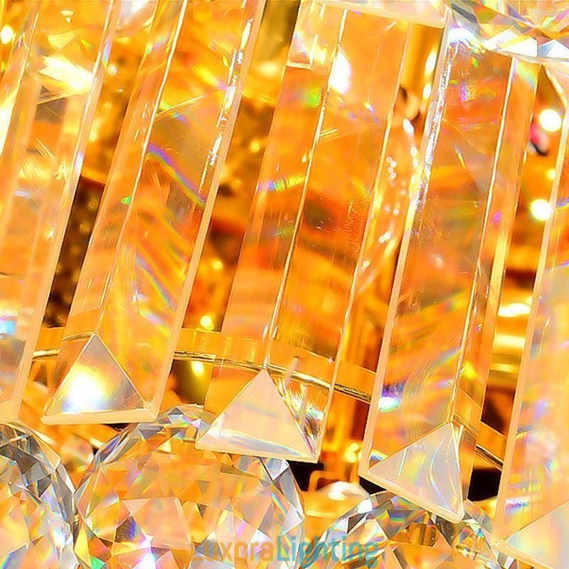 Designer Touch Decorative Flush Mount Crystal Ceiling Light European Round Lighting