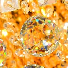 Designer Touch Decorative Flush Mount Crystal Ceiling Light European Round Lighting