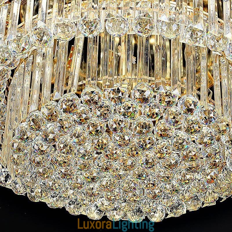 Designer Touch Decorative Crystal Ceiling Light Contemporary Simple Round Flush Mount Light Fixture