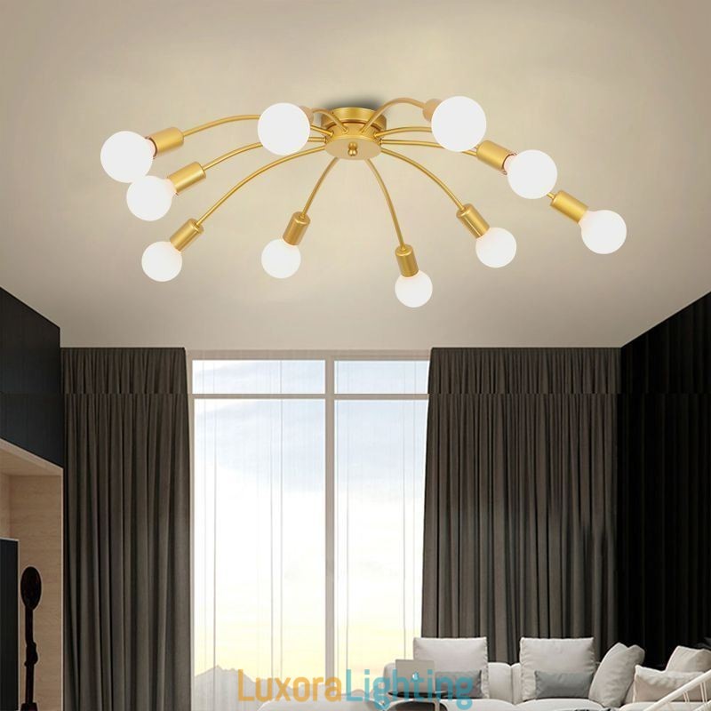 Designer Touch Decorative Ceiling Spider Lamp Antique Classic Flush Mount Dining Lamp 8 10 Arms
