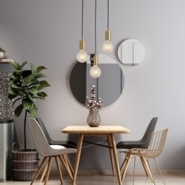 Designer Touch Decorative Nordic Brass 3 Pendant Cluster Light Island Creative Minimalist Light Fixture
