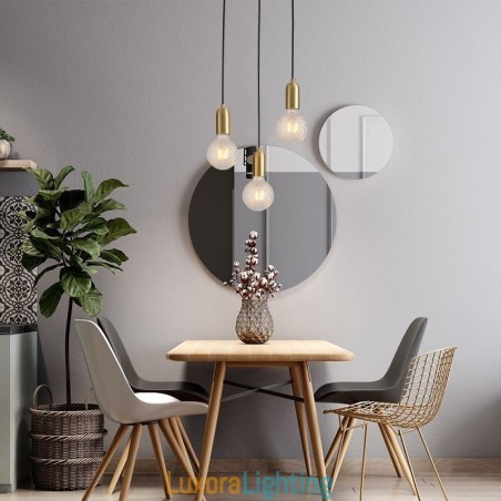 Designer Touch Decorative Nordic Brass 3 Pendant Cluster Light Island Creative Minimalist Light Fixture