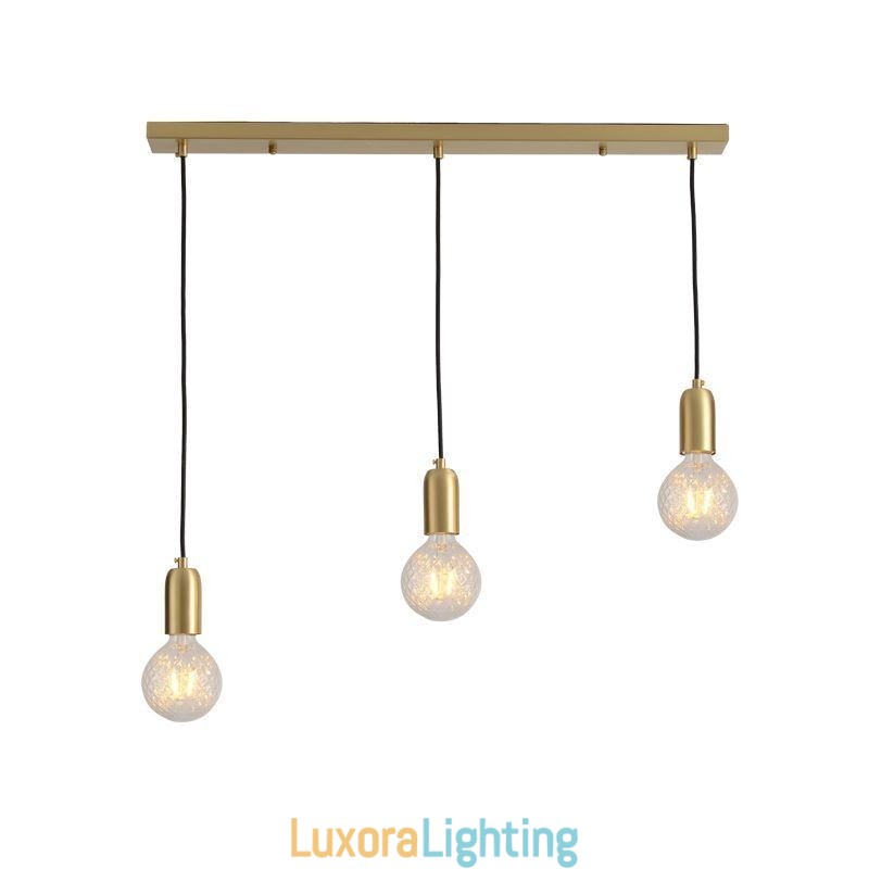 Designer Touch Decorative Nordic Brass 3 Pendant Cluster Light Island Creative Minimalist Light Fixture