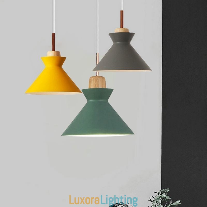 Designer Touch Decorative Nordic Macaron Island 3 Light Pendant Lighting Simple Iron Arti Three Lights