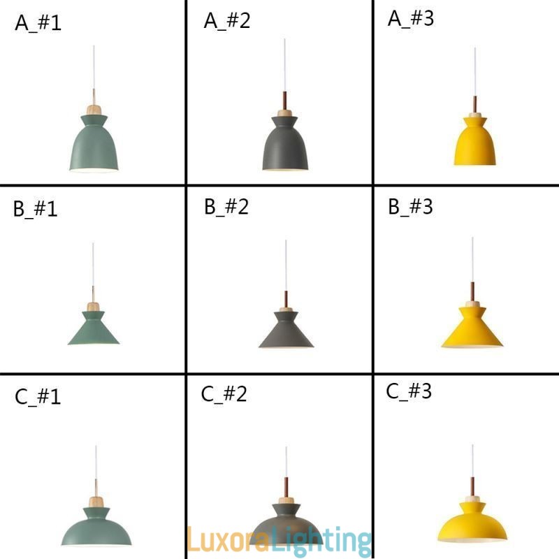 Designer Touch Decorative Macaron Pendant Light Nordic Simple Iron Arti Three Lights Fixture