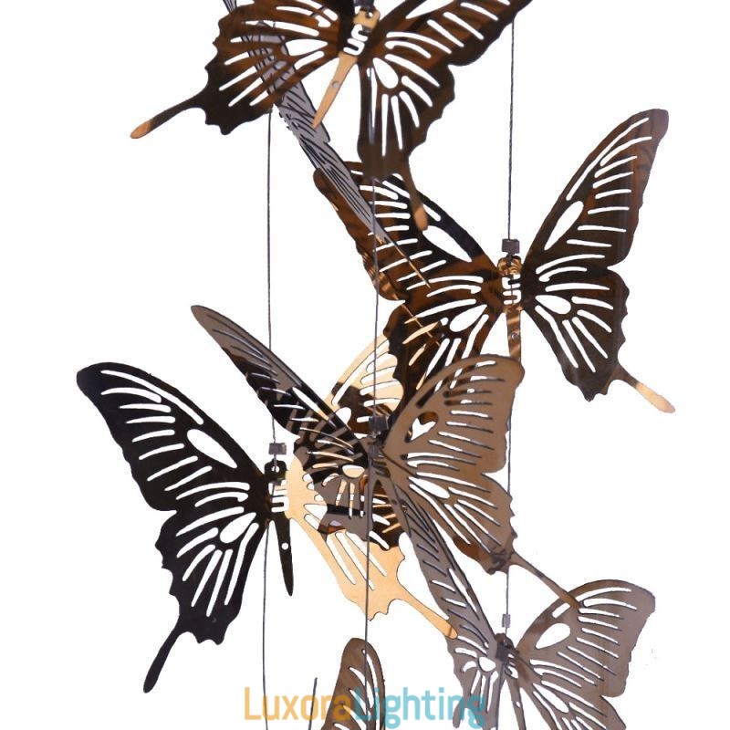 Designer Touch Decorative Glass Pendant Light Creative Nordic Cylinder Lamp Butterfly Light