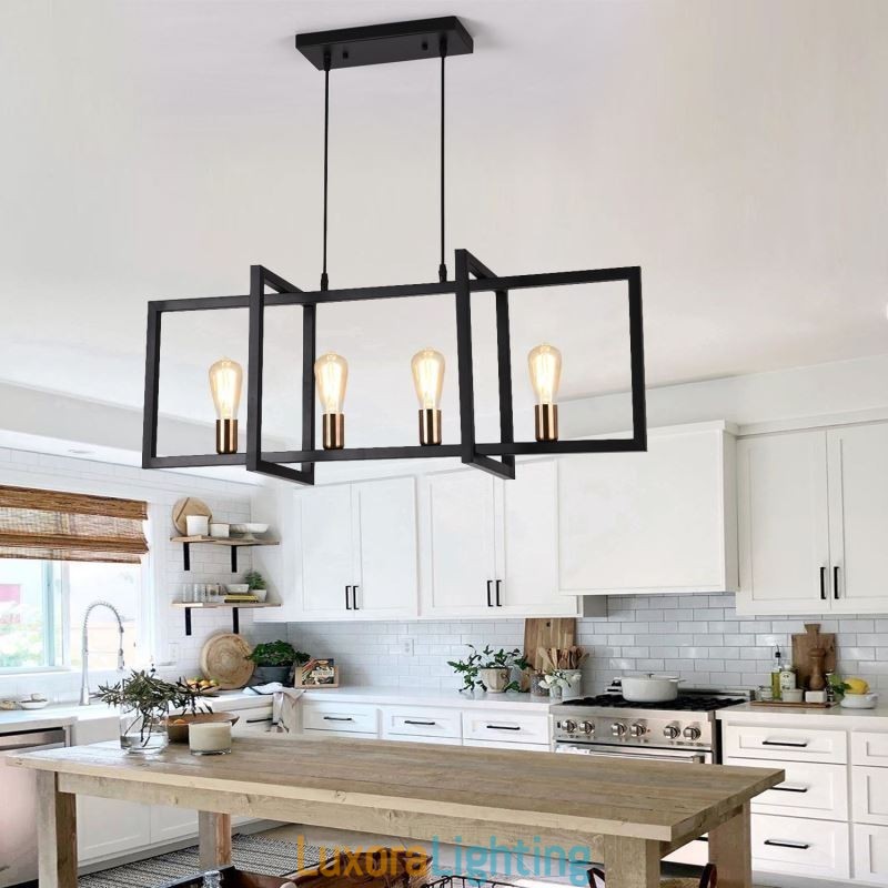 Designer Touch Decorative 4 Light Pendant Light Industrial Style Lightingway