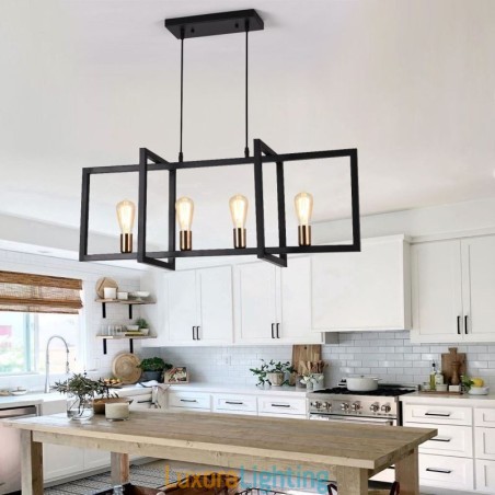 Designer Touch Decorative 4 Light Pendant Light Industrial Style Lightingway