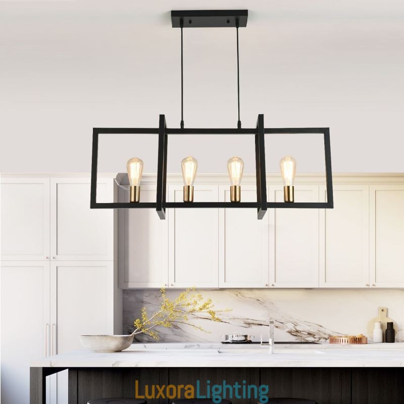 Designer Touch Decorative 4 Light Pendant Light Industrial Style Lightingway