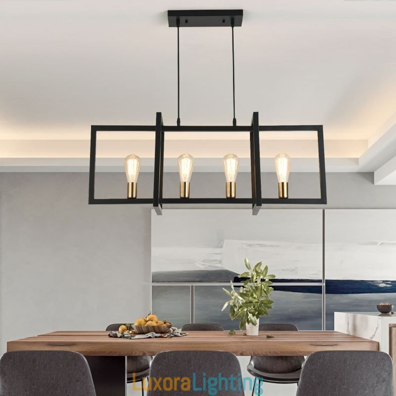 Designer Touch Decorative 4 Light Pendant Light Industrial Style Lightingway