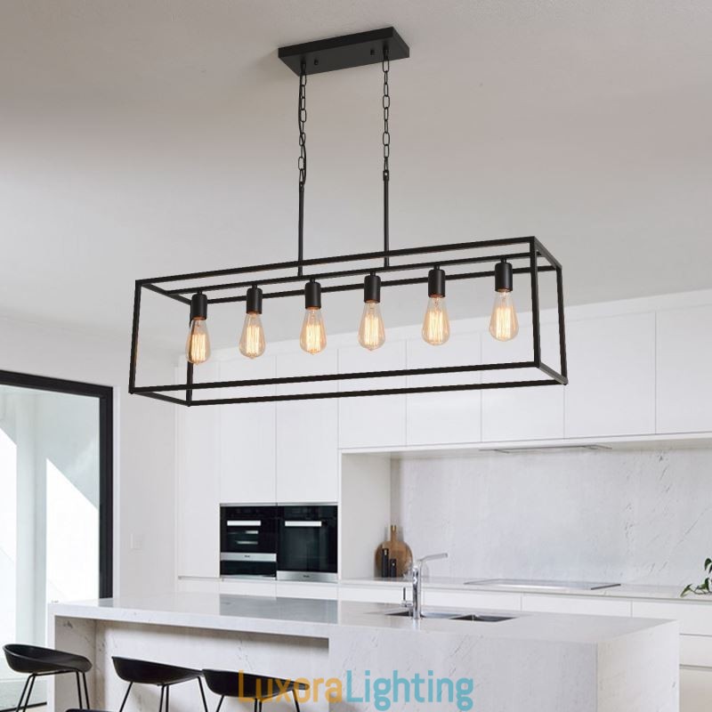 Designer Touch Decorative Farmhouse Pendant Lighting Fixture Island Hanging Lights 6 Lights