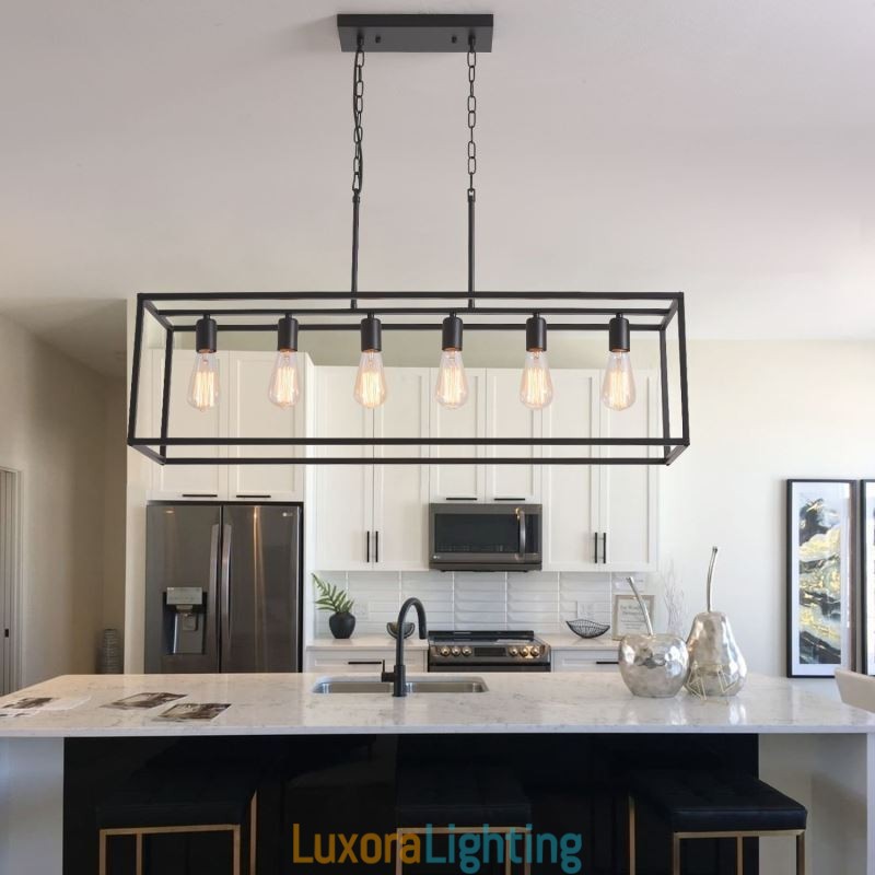 Designer Touch Decorative Farmhouse Pendant Lighting Fixture Island Hanging Lights 6 Lights