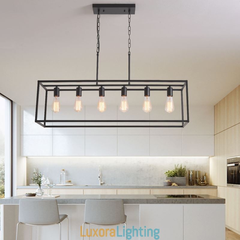 Designer Touch Decorative Farmhouse Pendant Lighting Fixture Island Hanging Lights 6 Lights