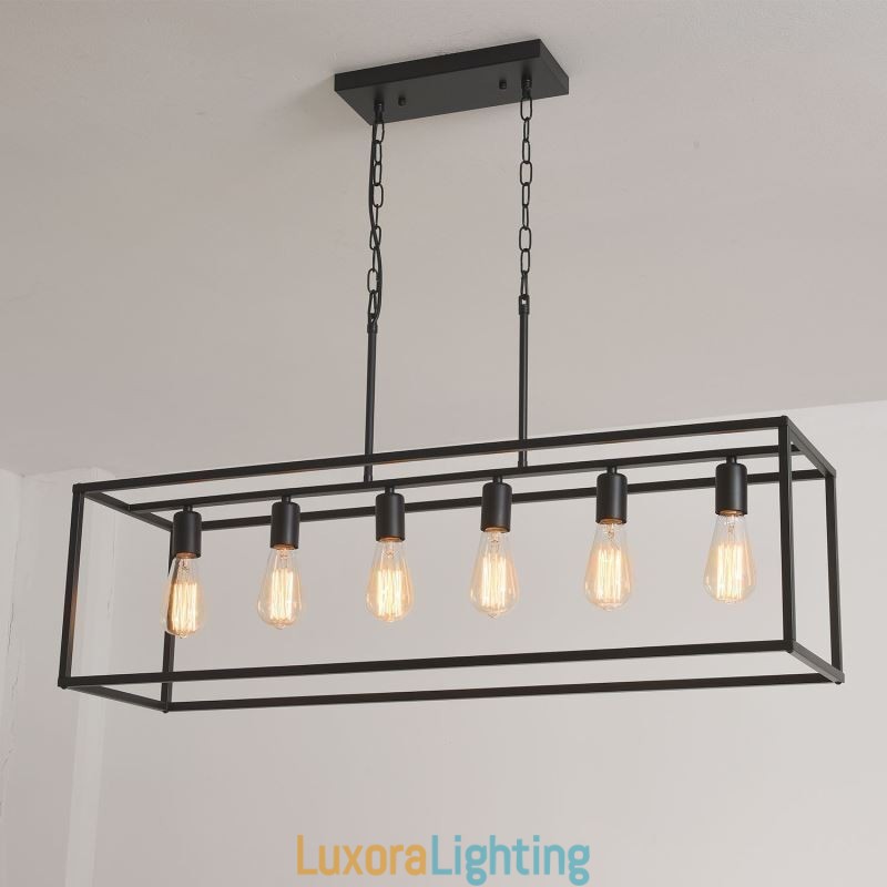 Designer Touch Decorative Farmhouse Pendant Lighting Fixture Island Hanging Lights 6 Lights