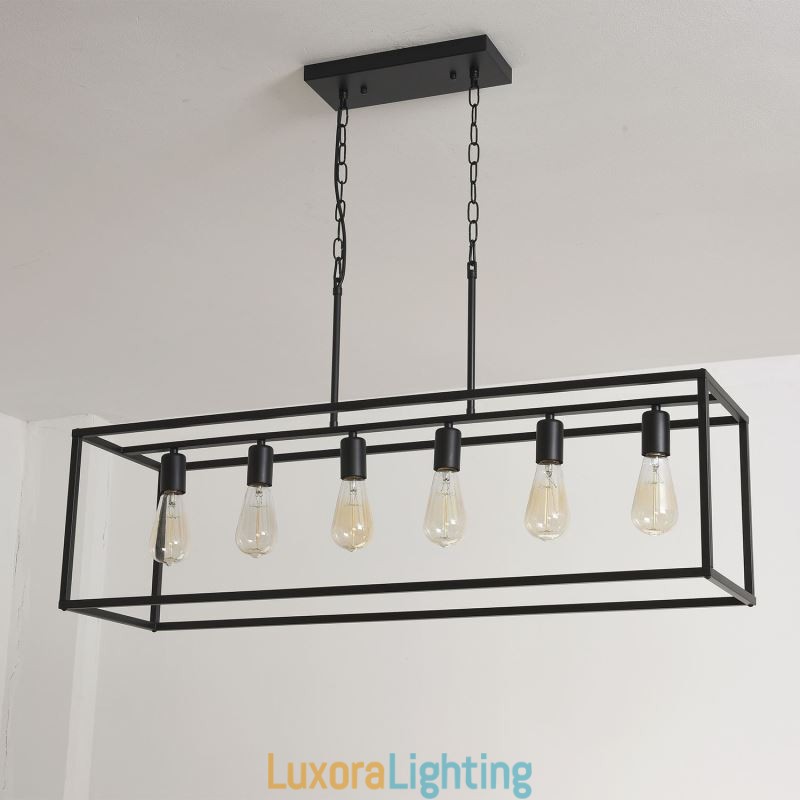 Designer Touch Decorative Farmhouse Pendant Lighting Fixture Island Hanging Lights 6 Lights