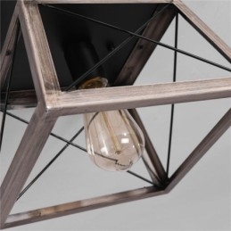 Designer Touch Decorative Vintage Trapezoidal Pendant Light Metal Black Hanging Light